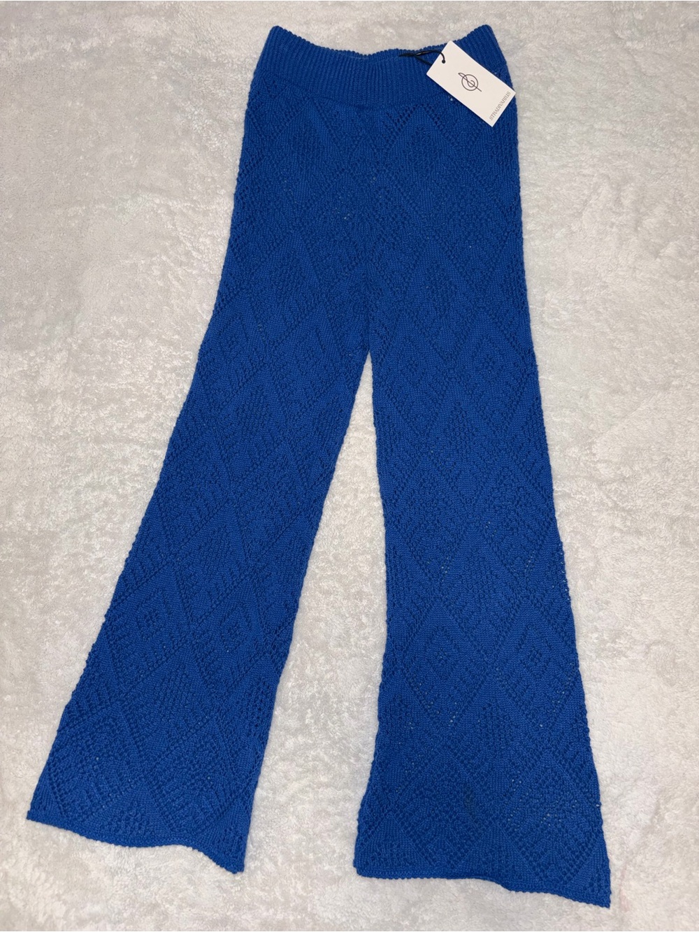 Stradivarius Women Knit Flare Cover-up pants - Blue